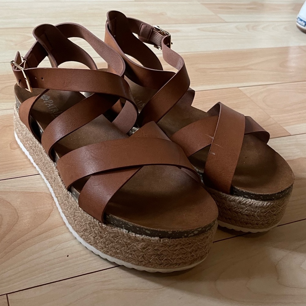 Chunky Espadrille Sandals Size 8